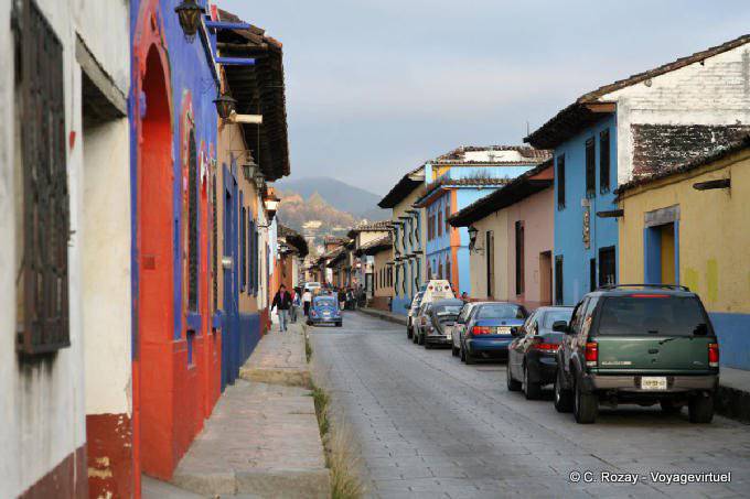 A typical street of San Cristobal de Las Casas - Mexico