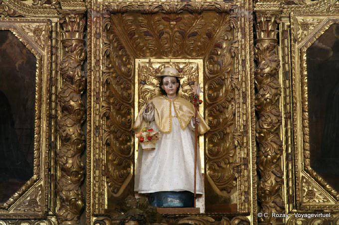 Detail of an altarpiece of the church of Santo Domingo, San Cristobal de Las Casas - Mexico
