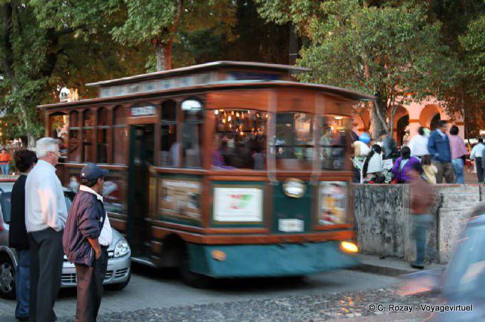 Passage of the tramway, San Cristobal de Las Casas - Mexico