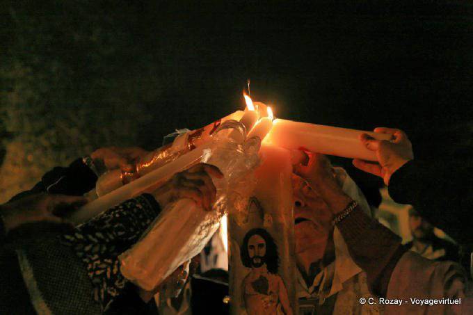 Devotional candle, Easter Eve, San Cristobal de Las Casas - Mexico