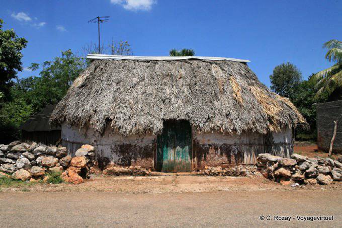 House with a thatched roof, Santa Helena - Mexico