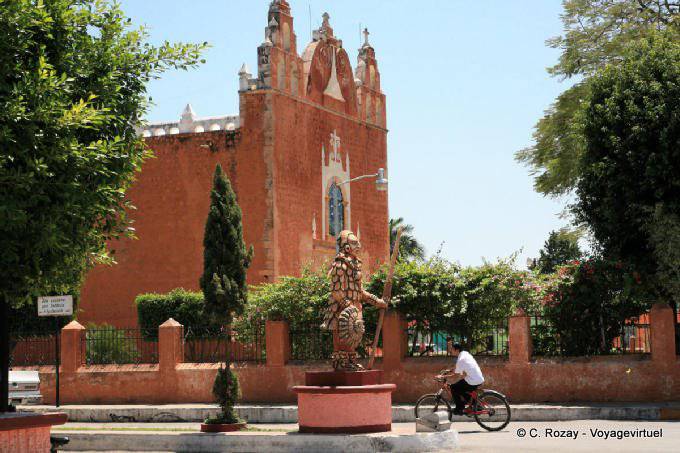 The Church of San Antonio, view from the Calle 26, Ticul - Mexico