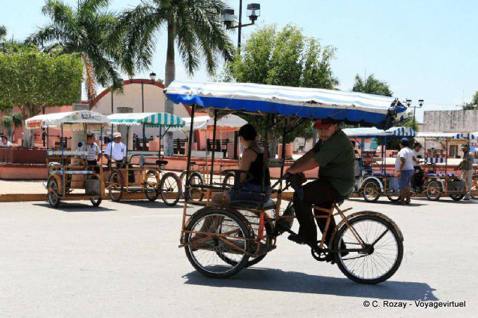 Local taxis are scooters, Ticul - Mexico