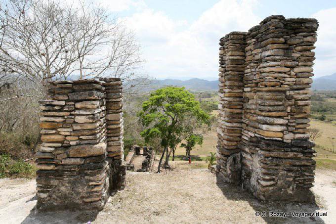 Stack of flat stones, Tonina - Mexico