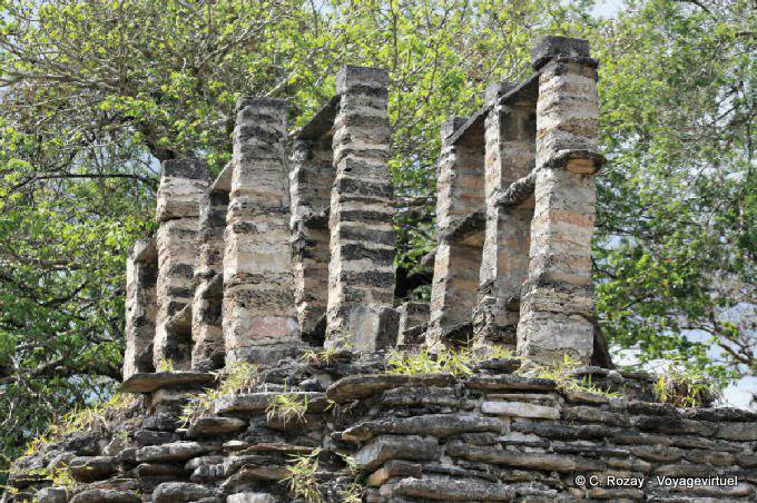 Remains of a pyramid, Tonina - Mexico