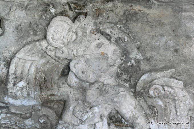 Mayan relief fragment Tonina - Mexico