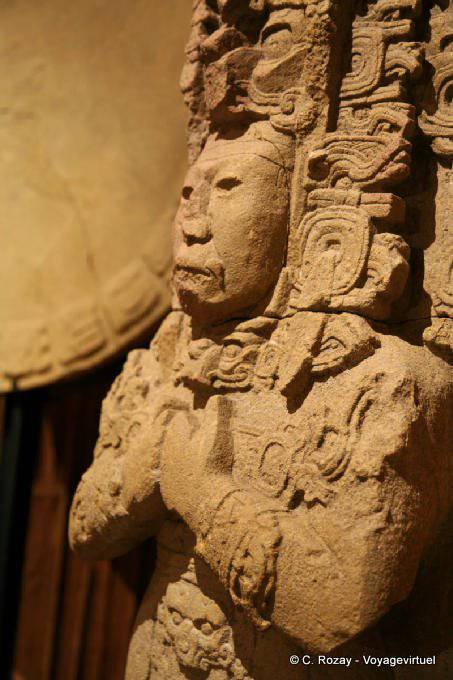 Statue Bird Jaguar Peccary, museum Tonina - Mexico