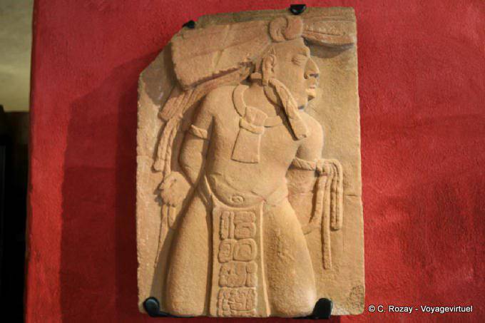 The captive kneeling relief, Tonina Museum - Mexico