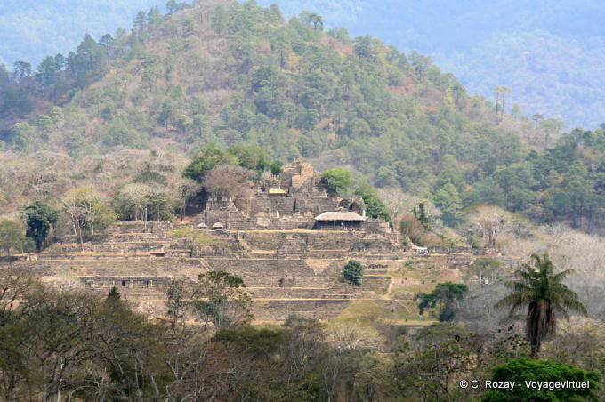 Panorama of the archaeological site of Tonina - Mexico