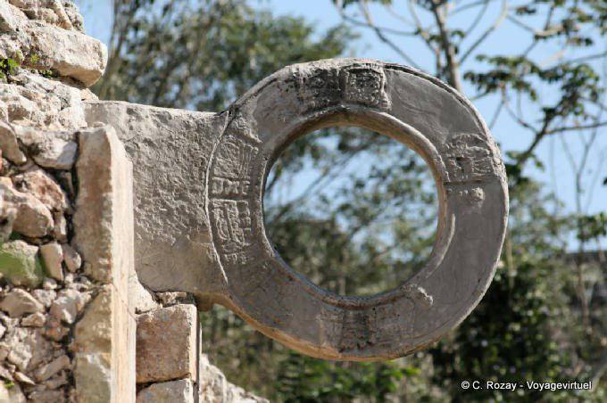Ring Mayan ball game field, Uxmal - Mexico
