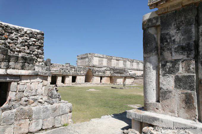 View from an angle, Square Bird, Uxmal - Mexico