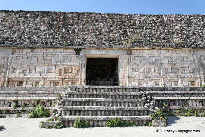 The Temple of the Parrots, overview, Great Pyramid, Uxmal - Mexico