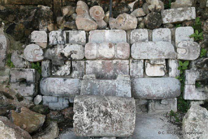 The throne, Great Pyramid, Uxmal - Mexico