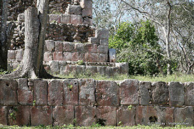 Remains of walls, Uxmal - Mexico