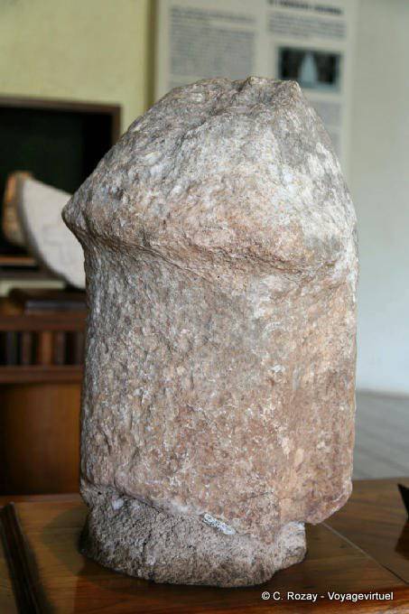 Stone phallus, Museum of Uxmal - Mexico