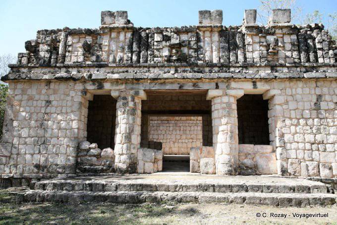 Structure of the archaeological site of Uxmal - Mexico