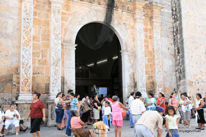 Main portal, Cathedral of San Gervasio, Valladolid - Mexico