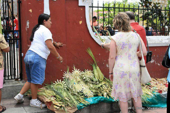 Religious offerings before Easter, Valladolid - Mexico