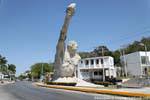 Giant sculpture, the Hero of Chapultepec, Campeche, Mexico.