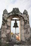 The bell of the Puerta de Tierra, Campeche, Mexico.