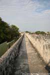 Walkway on the ramparts, Campeche, Mexico.