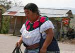 Resident in traditional dress from the market, Chiapas, Mexico.