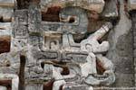 Stones carved by the Mayans, Chicanna, Mexico.