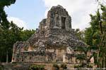 Estructura XX, archaeological site of Chicanna, Mexico.