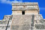 Upper temple of the Castle, the Temple of Kukulcan, Chichen Itza, Mexico.