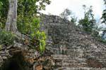 The ruins of the church, 24m high, Cobá, Mexico.