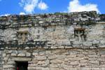 Sculptures from the Temple Nohoch Mul, Coba, Mexico.