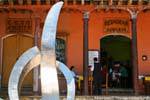 Sculpture in front of the Casa Aguirre, Comitan de Dominguez, Mexico.