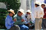 Indigenous wearing hats, Comitan de Dominguez, Mexico.