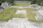 Panoramic from the northern temple, Casa de Los Itzaes, Edzná, Mexico.