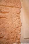 Profile at the corner of a stele, Edzná, Mexico.