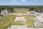 Landmarks around the main square of the Great Acropolis, Edzná, Mexico.