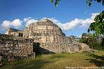The Palace Oval, rear view, Ek Balam, Mexico.
