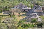 Panorama on Spotting the Oval Palace, Ek Balam, Mexico.