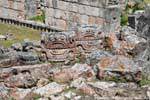 Clay masks, Kodz Poop, Kabah, Mexico.