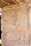 Kabah Mayan sculpture on a wall, Mexico.