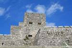 Tower of the fortress of San Felipe, Laguna Bacalar, Mexico.