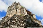 The highest pyramid on the coast of the Riviera Maya, the Castle, Muyil, Mexico.