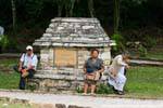 Rest during the visit, Palenque, Mexico.
