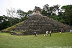 At the foot of the pyramid temple of the Cross, Palenque, Mexico.