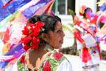 The dancer who pulls the tongue, Puerto Morelos, Mexico.
