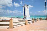 The lighthouse was devastated by the cyclone, Puerto Morelos, Mexico.