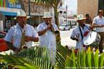 Group of musicians, Puerto Morelos, Mexico.