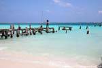 Restoration of a wooden dock, Puerto Morelos, Mexico.
