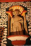 Statue of the facade, cathedral, San Cristobal de Las Casas, Mexico.
