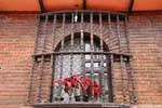 Brick window, San Cristobal de Las Casas, Mexico.